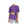 adidas Stella McCartney Color Block Loose Fit Round Neck Short Sleeve T-Shirt Women Tops Bright-Purple White HH7220