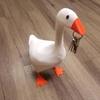 Funny Magnetic Duck Ornament with Suction Cup Mini Resin Prank Figurine for Desk Office Garden Cute Quirky Duck Figure Unique