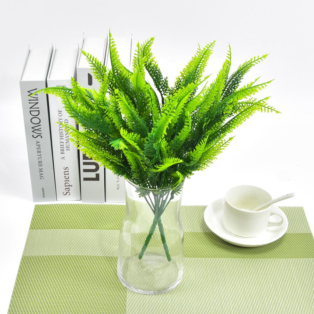 1/3pcs Artificial Plants Plastic Persian Fern Leaves Home Wedding Party Balcony Decora Flowers Arrangement Bridal Bouquet Gifts