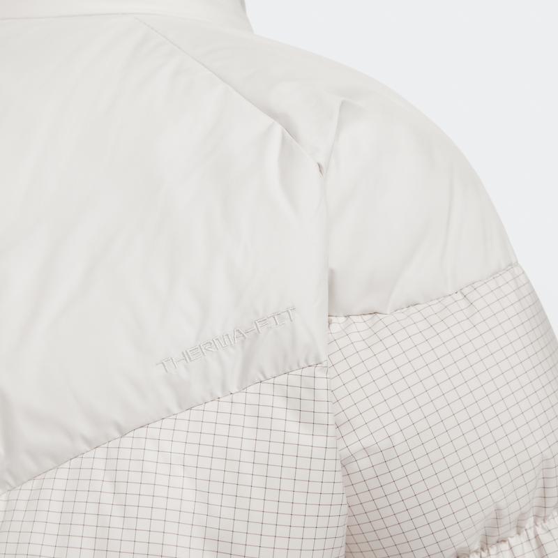 Nike Therma-FIT Solid Casual Stand-Collar Loose Down Jacket Women Jackets Light-Taupe FD8212-104