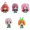 5Pcs/Set The Quintessential Quintuplets 4-5cm Mini Anime Girl Figure Kazuhana Nino Miku Nakano Shika May Christmas Birthday Gift