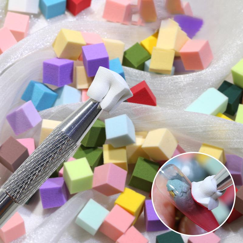 50/100Pcs Nail Art Sponge Soft Sponges Gradient Nail Art Tools Color Fade Manicure Diy Creative Nail Sponge Gripper Diy Tools