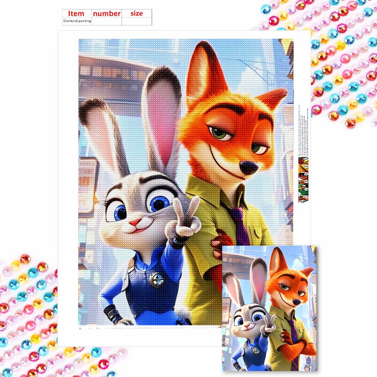 

Full Round Diamond Painting Nursing and Rabbits Art Rhinestone Picture Mosaic DIY 5D Cross Stitch Embroidery Home Decoration Round 20x30cm