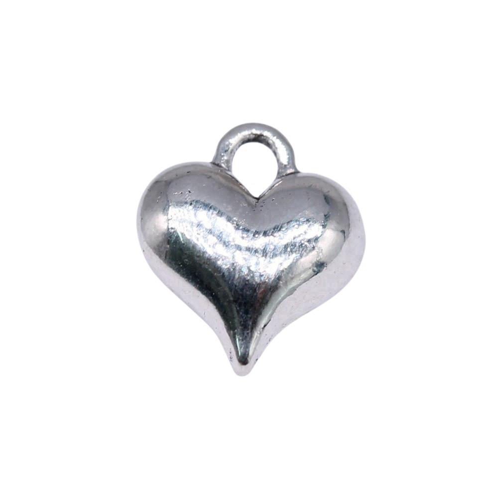 Filigree Heart Charms Antique Alloy Pendants For Vintage Floral Jewelry