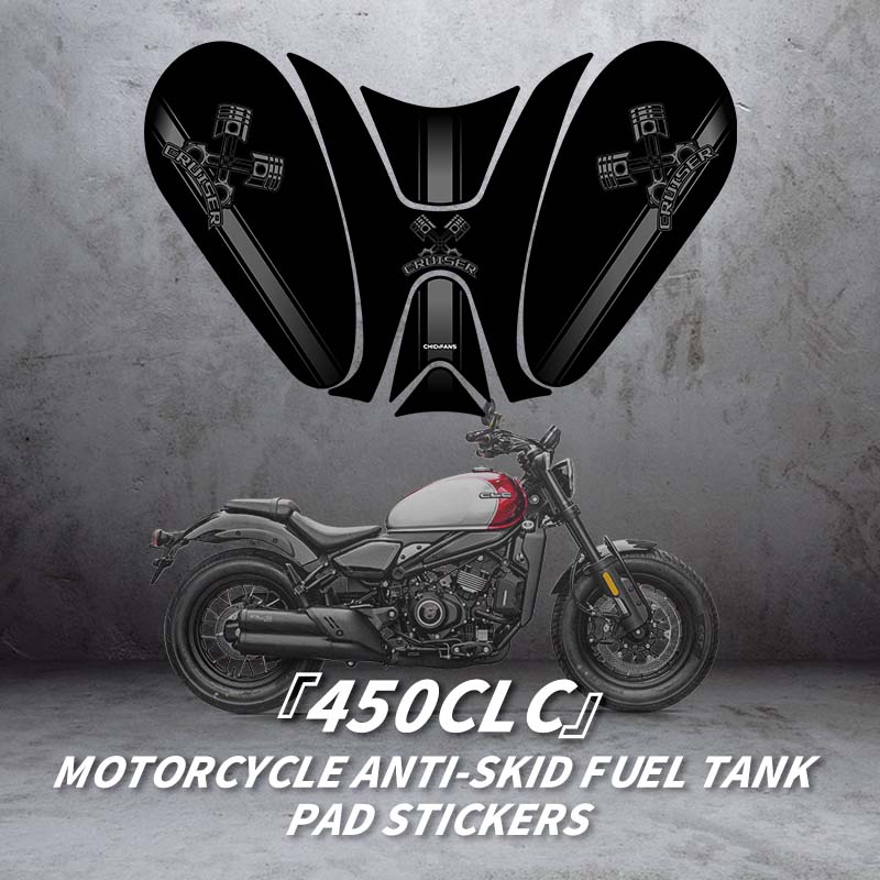 For CFMOTO 450CLC Motorcycle Fuel Tank Protection Decoration Pad Stickers Kits Of Bike Abrasion Resistant Decals