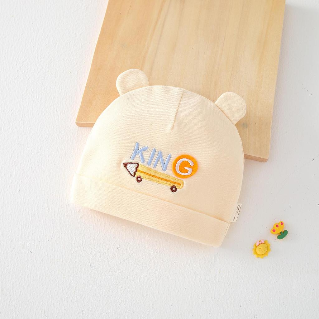 Pure Cotton Double Layer Newborn Hat for 0-3 Months, Suitable for Autumn/Winter