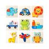 Animal Traffic Wooden Themed 3d Building Blocks For Kids Cognitive Development