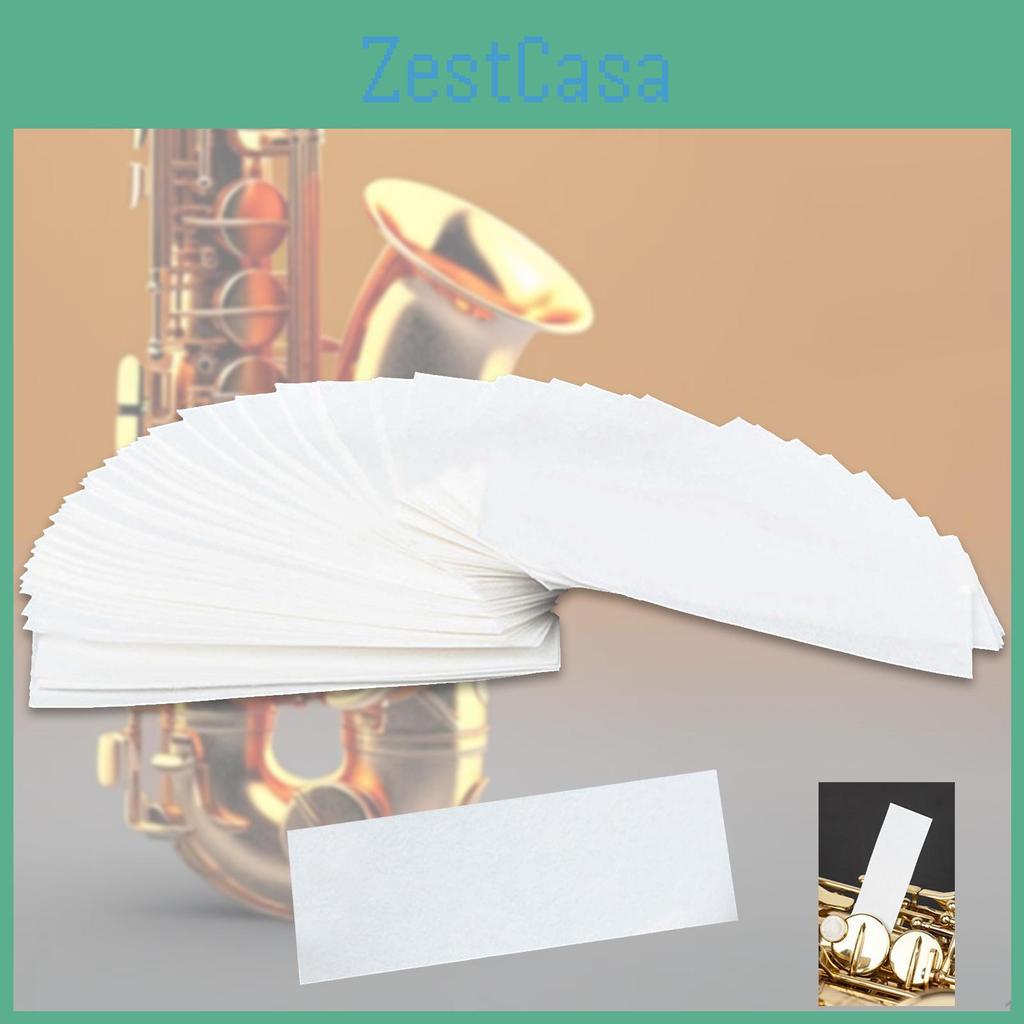 Mouthpiece 100 Woodwind Pieces Pads Saxophone Cleaning Paper Instrument Maintenance