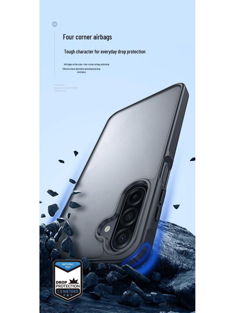 Skin-Feel Matte Phone Case for Samsung A17, A07, A27, A56 - Full Coverage & Transparent Back Cover