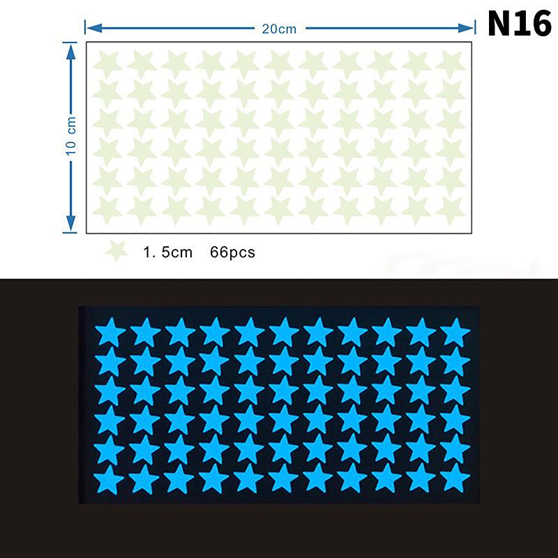 8-126 szt. Świecące w ciemności naklejki ścienne gwiazdki, okrągłe kropki, DIY dekoracja pokoju