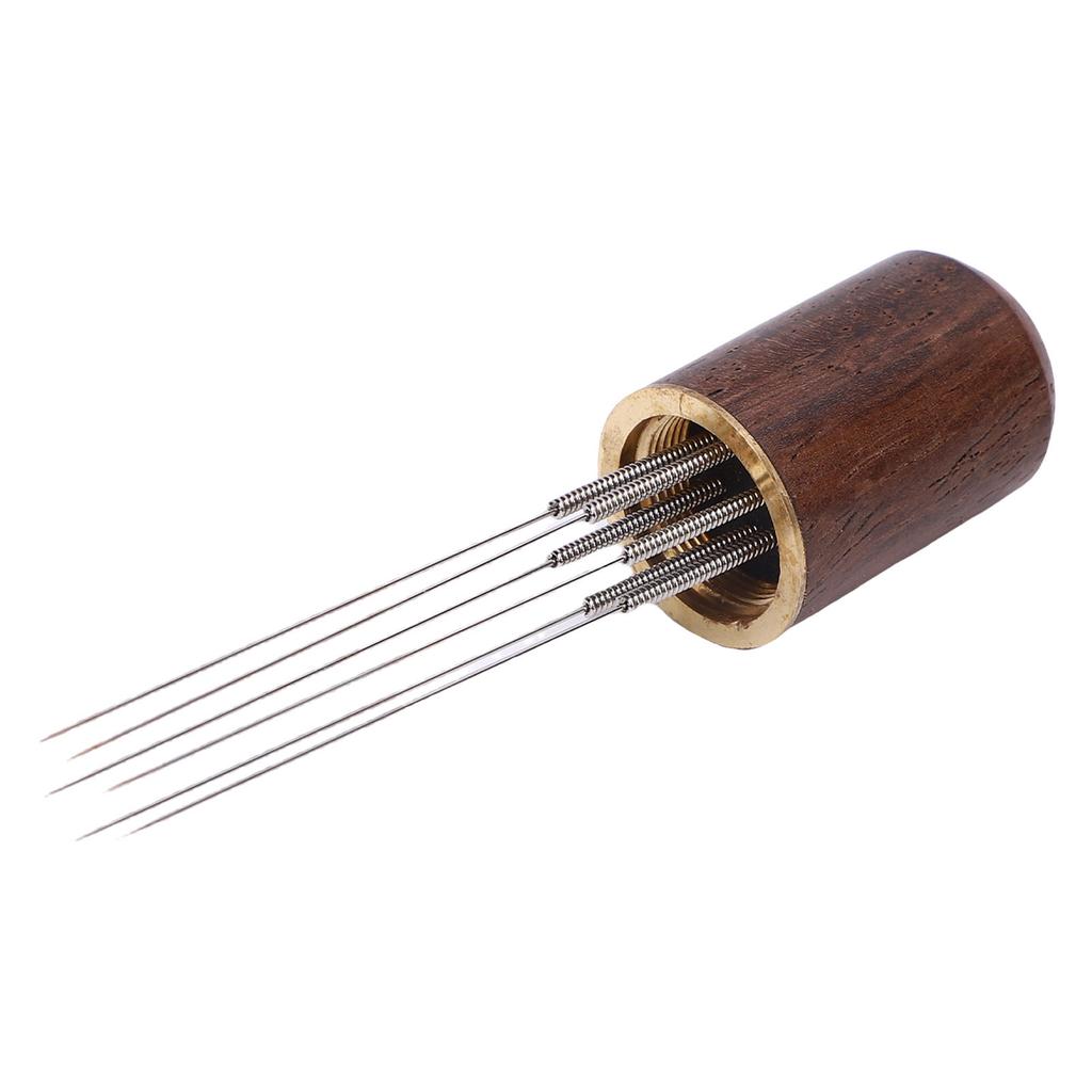 Coffee Making Tamper Set Milk Frothing Pitcher Latte Art Pen Coffee Tamper Mat Needle Type Coffee Distributor Coffee Spoon Coffee Stencils