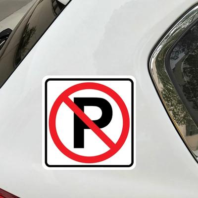 Car Styling NO PARKING Vinyl Car Stickers Warning Violation Towing Sign Decal Cover Scratches Waterproof Fine Decor PVC,13*13cm