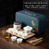 Travel Kung Fu Tea Set Tea Tray Complete Set Dehua White Porcelain Suet Jade Cover Bowl Set Light Luxury Business Companion