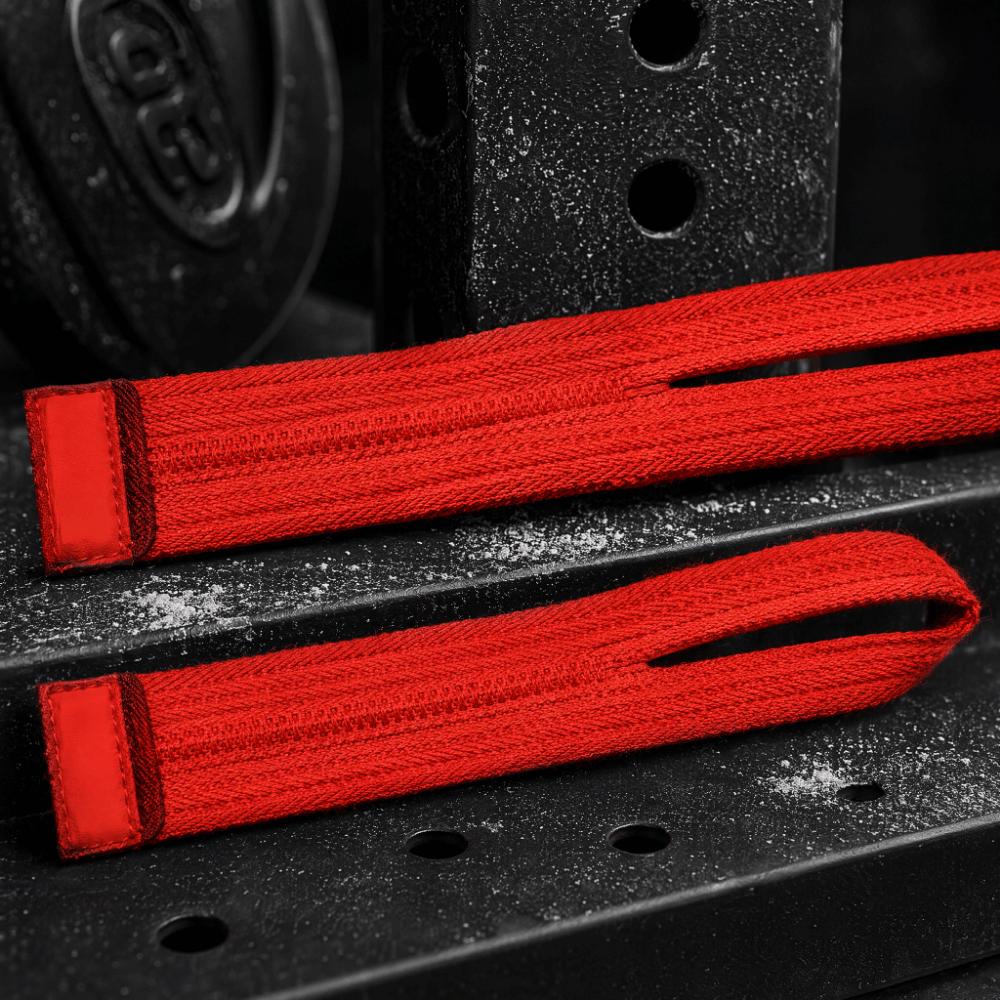 2PCS Reinforced Stitching Lifting Straps Cotton Cotton Lifting Straps Weight Rowing Workouts красный