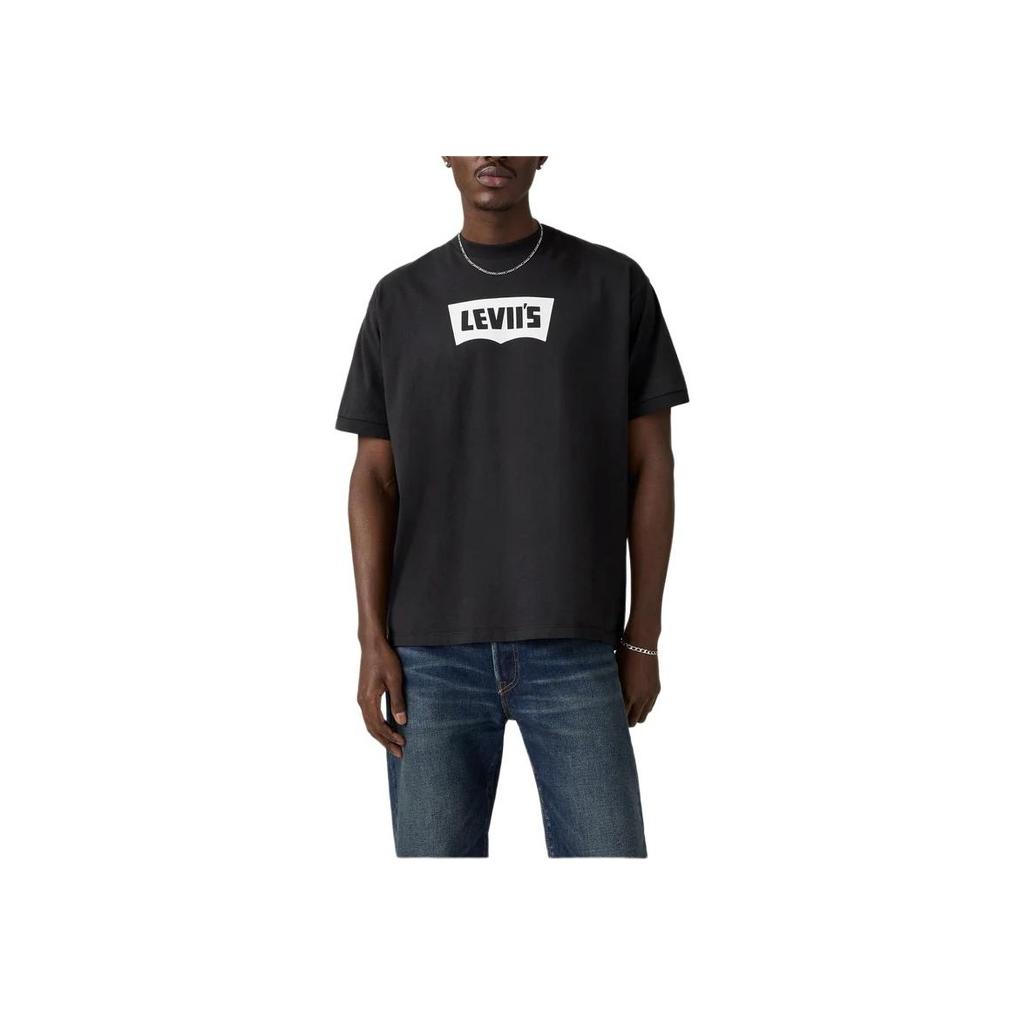 Levis Beyoncé Collaboration SS25 Logo Print Solid Ribbed Neck Casual Loose Short Sleeve T-Shirt Men T-Shirts 004AU-0002