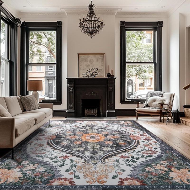 Nordic Bohe StyleLarge Area Rug Non-Slip Wear-resistant Carpet for Living Room Bedroom Soft Floor Mat Easy To Clean Home Decor