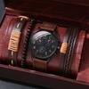 Men's Watch High-end Hong Kong Style Fashion Watch Fashion Versatile Quartz Watch High-end Watch Men's Watch Set