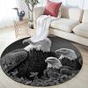 Animal Art Pattern Round rug,Carpet Rug for Living Room Bedroom Sofa Playroom Decor,Non-slip Floor Mat,Holiday Gifts and Birthday Gifts.