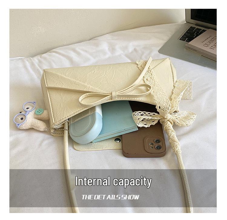 2026 Korean-Style Single Shoulder Handbag with Butterfly Knot - Versatile and Fashionable Women's Bag
