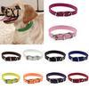 Kunstleder, reine Farbe, niedliches Halsband für Hunde, Haustiere, Katzen, Welpen, verstellbare Schnalle