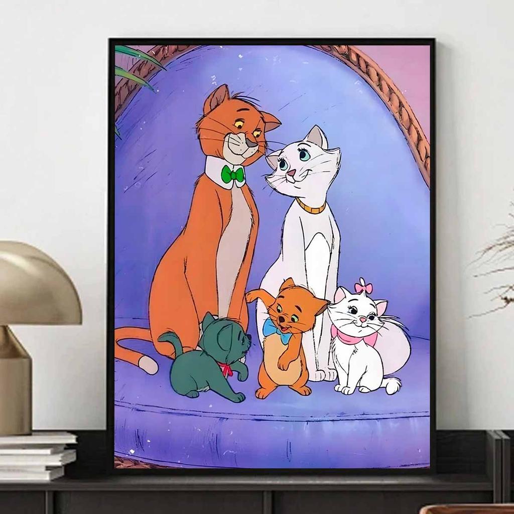 Disney 5D Diamond Painting Cat Adventures Decoration DIY Full Diamond Mosaic Inlaid Cross Stitch Set Gift