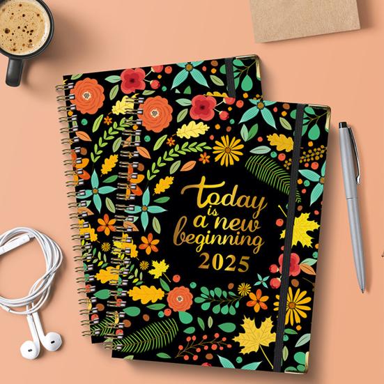 2025 planer Notebook Dickere Papier Tinte Auslaufsicher Dual-Sided Schreiben Termin Tracker Notebook