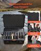 VEVOR Hard Pistol Case, Heavy Duty Hard Gun Case with XPE Foam Lining, Waterproof Pistol Storage Box with Customizable Interior & Handle for Gun