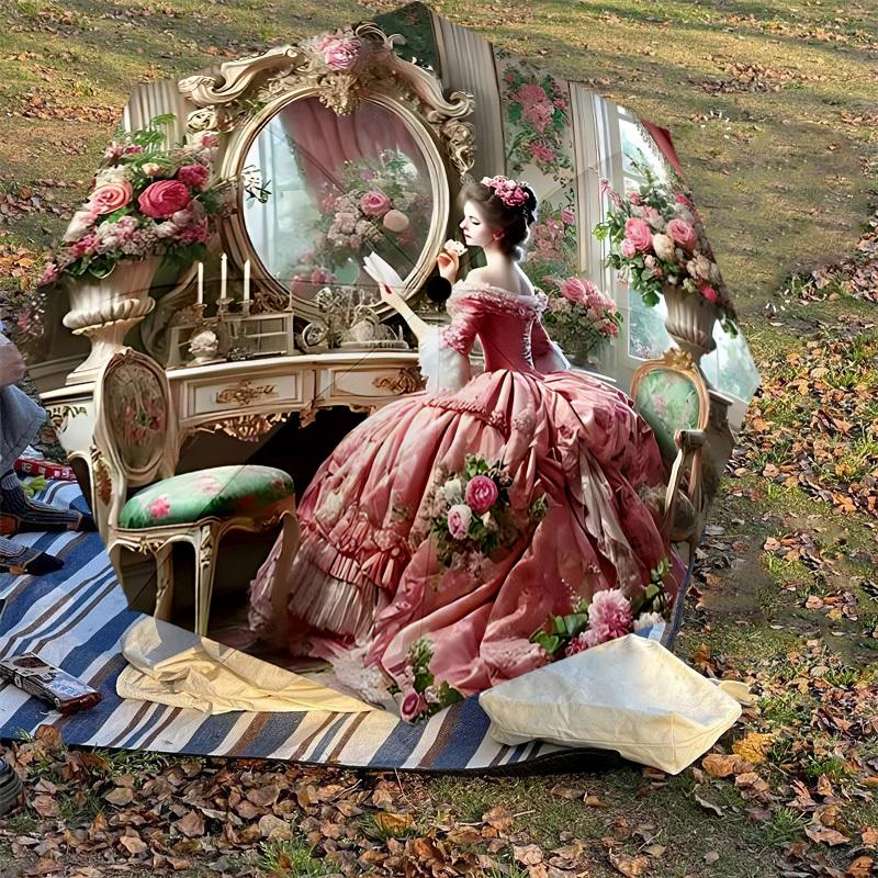 1 Stück Blumenmuster Schirm - 8 Speichen verstärkt, Automatisches Öffnen, Leicht & Langlebig, Niedliches Modeaccessoire für Draußen, Strand oder Freizeit, Strand U