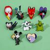 The Nightmare Before Christmas Enamel Pin Cartoon Jack Skeleton Badge Backpack Clothes Lapel Brooch Jewelry Accessories