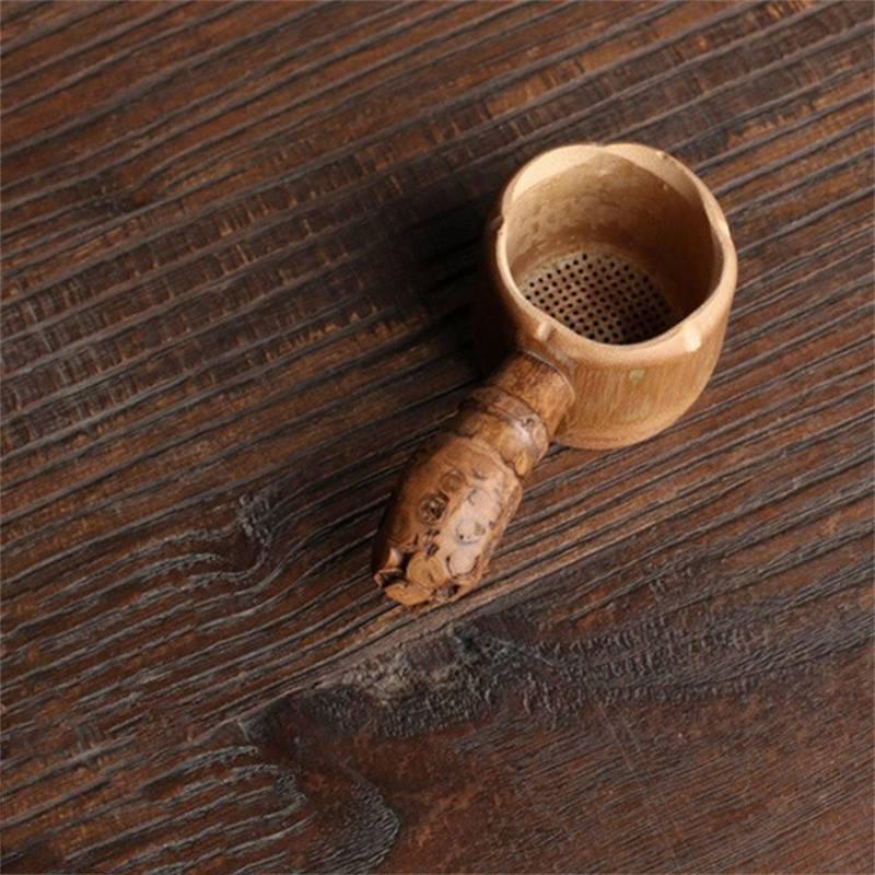 Japanischer Teismus Dekor für Teezeremonie Rattan Kürbisförmiges Teezubehör Teeblatttrichter Teetischdekor Teesiebe Bambus