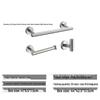 Koupelnová sada z nerezové oceli 304: Držák na ručníky, Tyč na ručníky, Držák na toaletní papír, Věšáky na kabáty