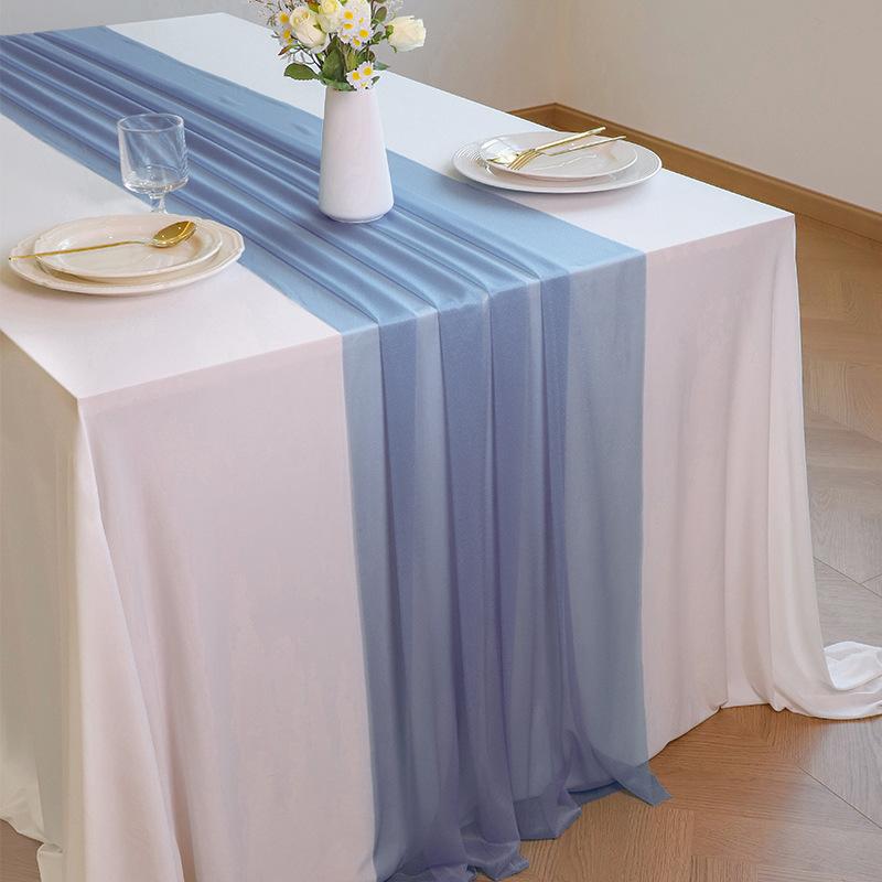 1/5 Pack Chiffon Table Runner Easter Spring Boho Rustic 75x300CM Wedding Centerpiece Runner Decor Sheer Bridal Shower Birthday Party Decorations