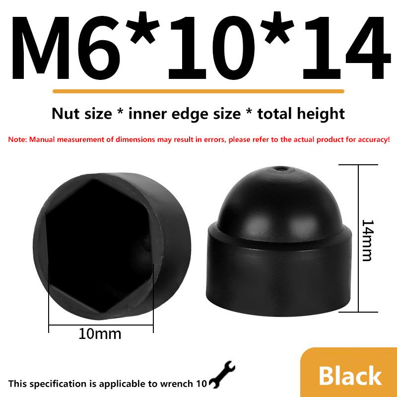 Neue 10 Stück M4 M5 M6 M8 M10 M12 Schraube Mutter Kuppel Schutzkappen Abdeckungen Freiliegende Sechskant Kunststoff Schraubenschutz Abdeckungen