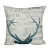 Elk Christmas Deer Cartoon Cartoon Cotton Linen Pillow Car Home Sofa Cushion Creative