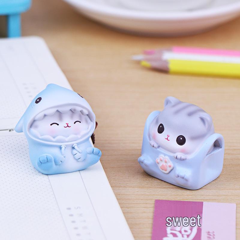 Mini Cat Pudding Ornament | Stress Relief Desk & Car Decor