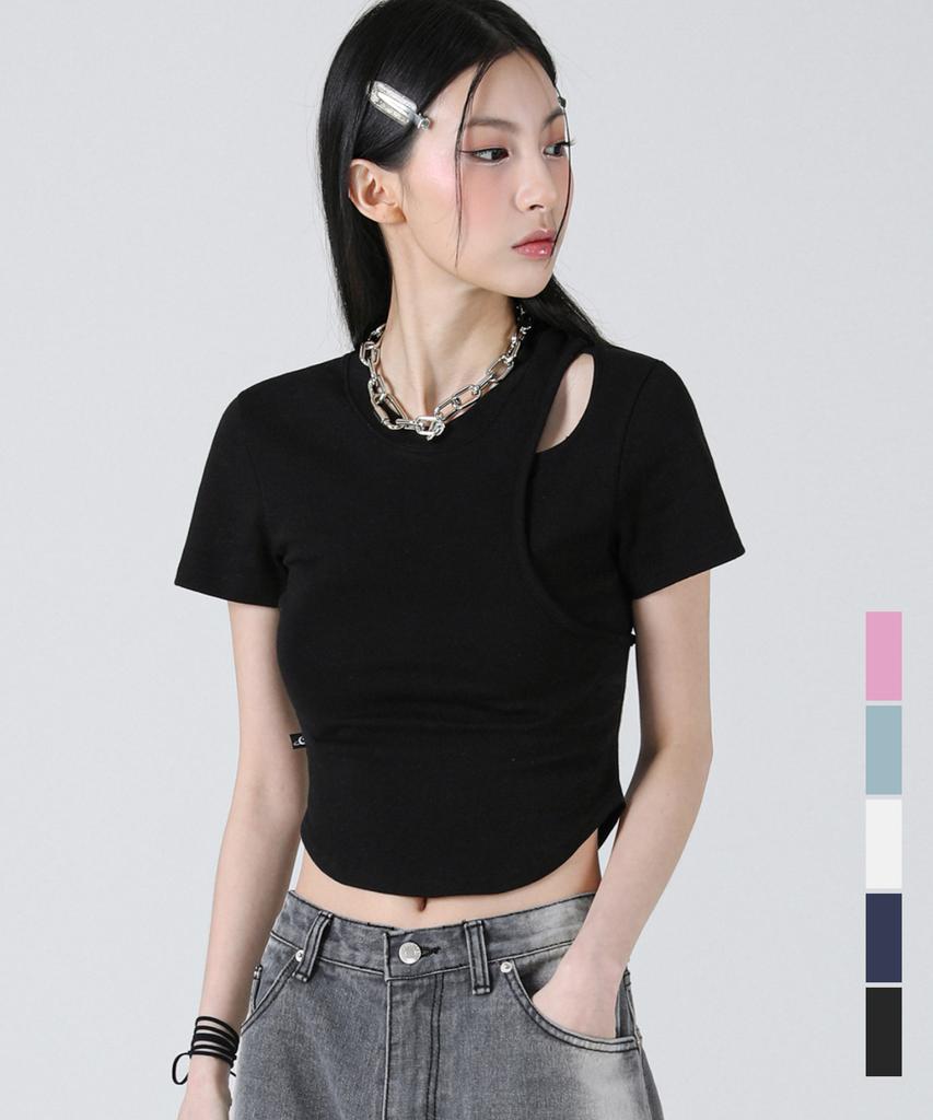 Urban Dress Hole-Cut Crop Tee - 5Col