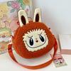 Cartoon Kawaii Labubu Umhängetaschen Niedlicher Vielseitiger Plüschpuppen-Rucksack für Frauen Mädchen Einfache Umhängetaschen Geschenke