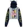 Bocchi the Rock Anime Katze Ohren Color Block Hoodie für Damen – Herbst/Winter
