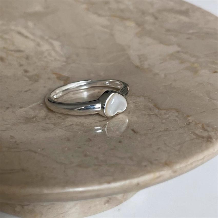 925 Sterling Silver Retro Brushed Open Finger Ring - Women's High-End Niche Light Luxury, Trendy and Non-Fading.