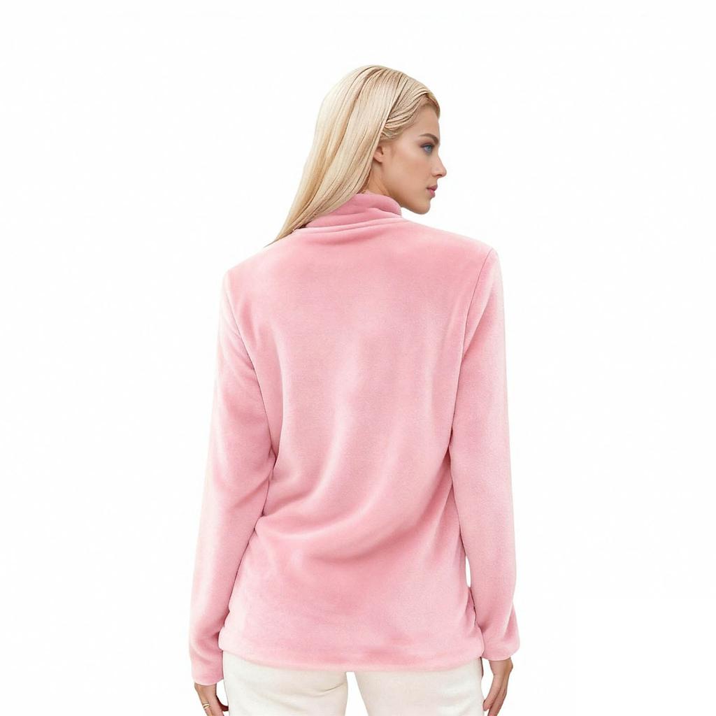 Women's Daily Casual Long Sleeve Mid Collar Top