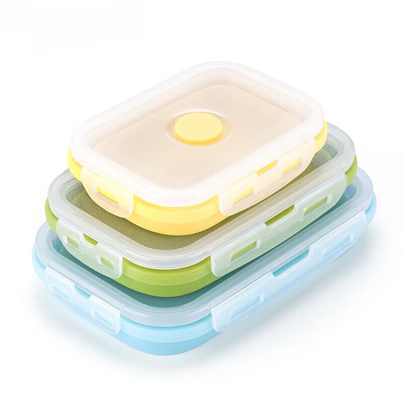 ZISIZ Foldable Silicone Food Container Set