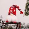 Christmas Faceless Doll Gnome Ornaments LED Light Plush Knitting Crafts Pendant Decor Christmas Decorations for Home Kids Gift