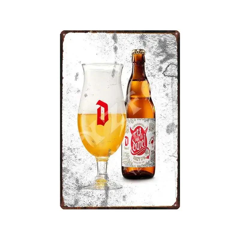 

Belgium Beer Duvel Vintage Metal Tin Sign Retro Wall Plates Bar Pub Art Home Decor Decorative Plaque Retro Style Wall Hanging 30x40cm