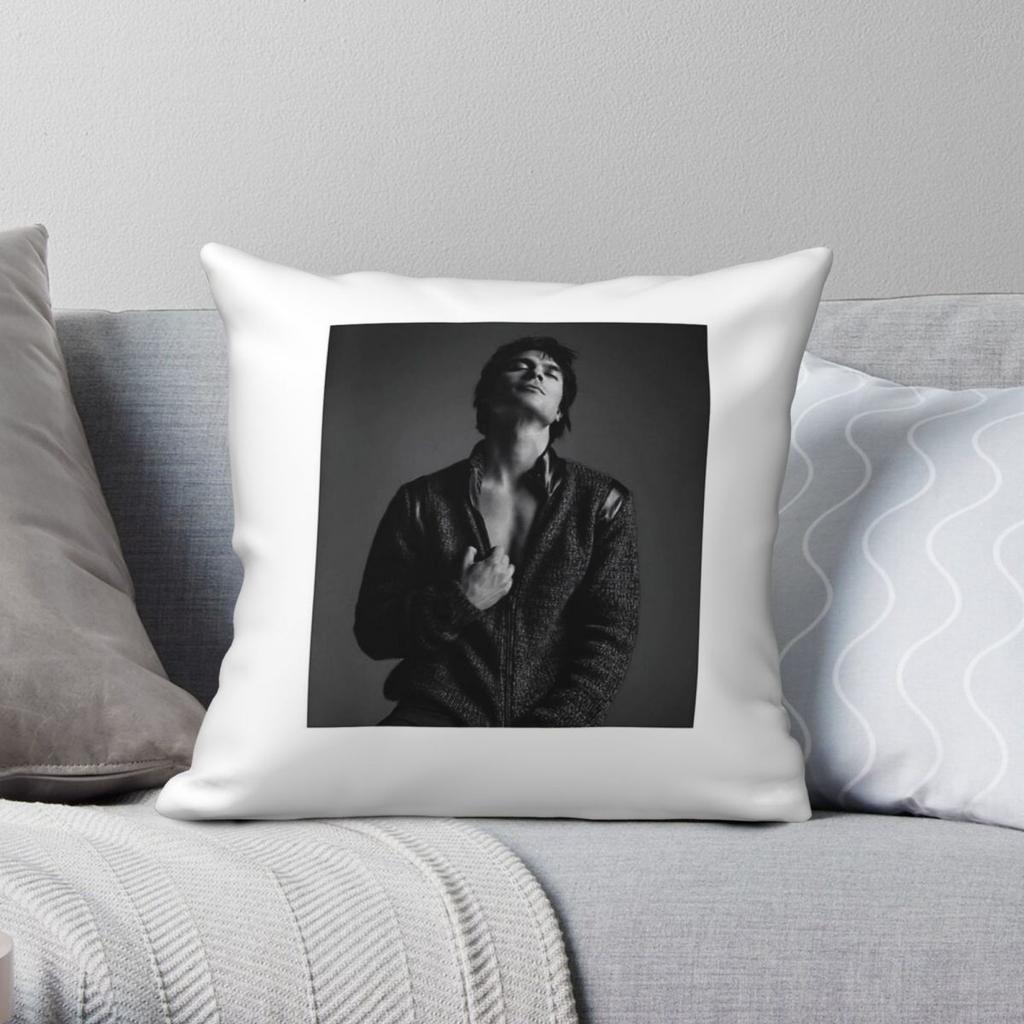 Ian Somerhalder Square Pillowcase Polyester Linen Velvet Printed Decorative Throw Pillow Case Car Cushion Case Wholesale X