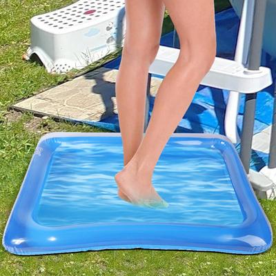 Portable Swimming Pool Footbath Bath Inflatable Multifunctional Foot Wash Basin Beach Camping Home Blue Foot Bath