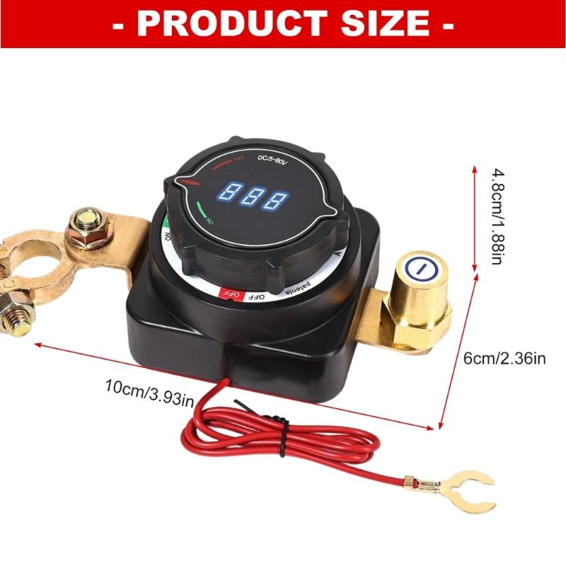 Battery Isolators Switches Battery Main Switches Easy Installation Flame Retardant Housing for Car Marine Applications
