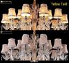 European Crystal Chandelier Fabric Lampshade, Clip-On, E27 Large Base, E14 Candle Bulb, Wall Light Shell Shade
