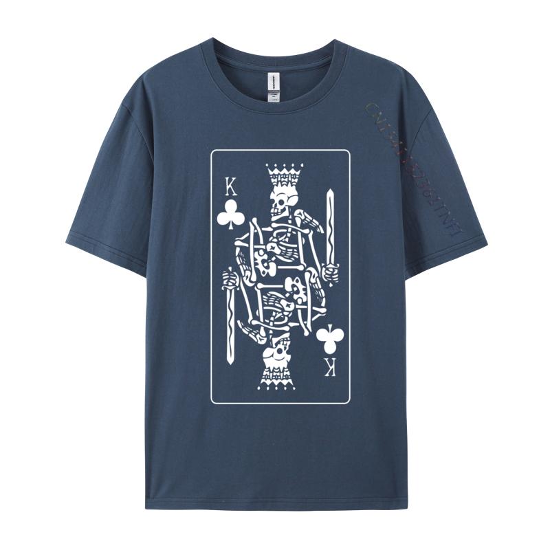 King Card Halloween Costume Funny Skull Skeleton Unisex TShirts Cute Round Neck Design Short Sleeve 100 Cotton Unisex Tshirts