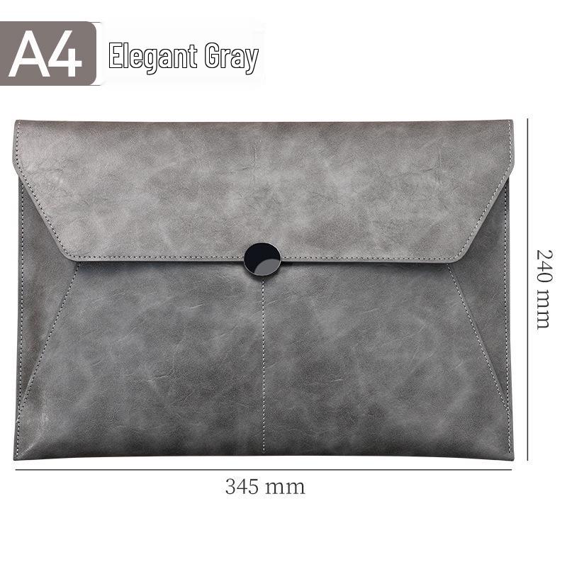 Premium Leather A4 Document Bag with Logo Printing Option