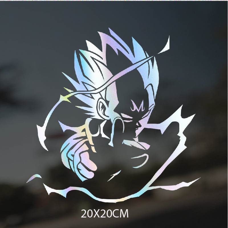 Dragon Ball Goku Vegeta Reflective Sticker Car Body Modification Sticker Motorcycle Front Windshield Sticker